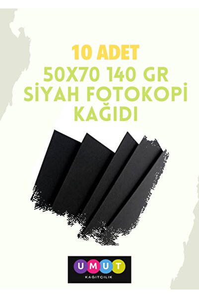 Umut 10 قطع 50x70 140 جرام ورق نسخ أسود