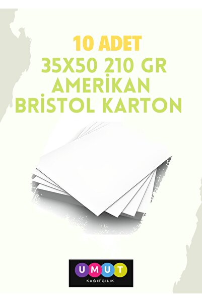 Umut Amerikan Bristol 210 Gr. 35 X 50 Ebadında 10 Adet