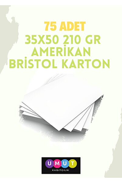 Umut Amerikan Bristol 210 Gr. 35 X 50 Ebadında 75 Adet