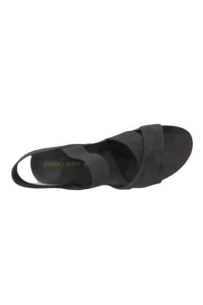 Pierre Cardin 6956 Sandale de damă cu talpă cu pană neagră