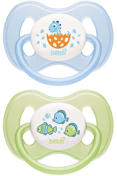 Bebsi Pacifier Orthodontic Palate Butterfly No:1 Blue-green (2 Pieces Pack) Fırsat Pk