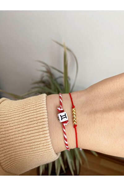 Bidüğüm Marteniçka Ikizler Burç Bileklik Ve Kadın Bileklik Seti