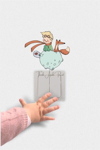 Think And Print Σετ αυτοκόλλητων πρίζας τοίχου για μετρητή ύψους του Μικρού Π...