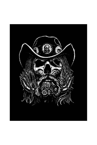 Z zepplin Motörhead Lemmy Kilmister Skull Portret Patch mare pe spate