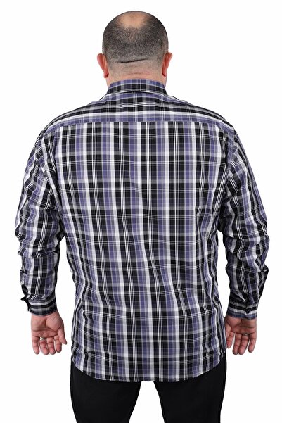 Starbattal Ανδρικό πουκάμισο μεγάλου μεγέθους Estacional 23373 Μαύρο