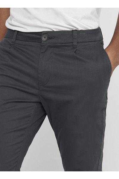 Only & Sons Ανδρικό παντελόνι Chino Skinny Dark Grey 22016775 _onscam Chino Pk 6775
