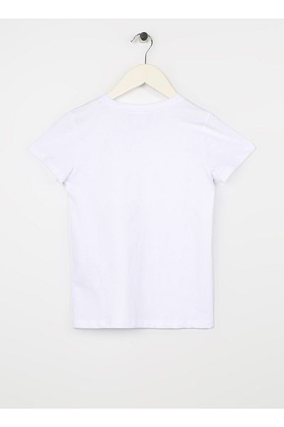 U.S. Polo Assn. Απλό λευκό μπλουζάκι για αγόρι Feraskids