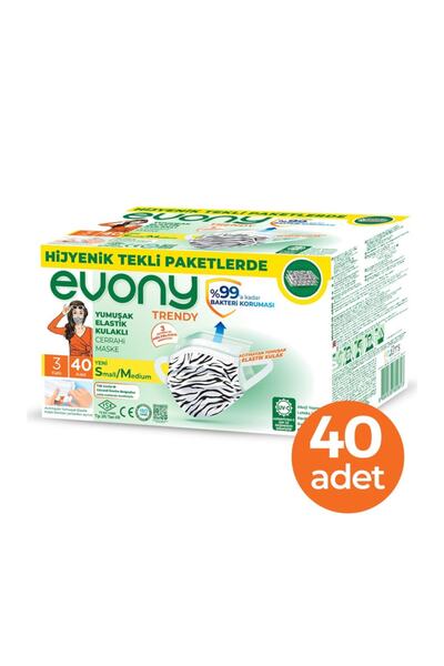 Evony Maske Trendy 40lı Tekli Paketli