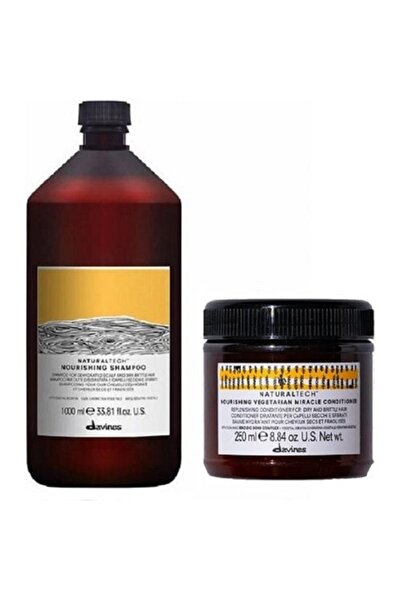 Davines Naturaltech Nourishing Shampoo 1000 ml Nourishing Vegatarian Miracle Conditioner 250ml