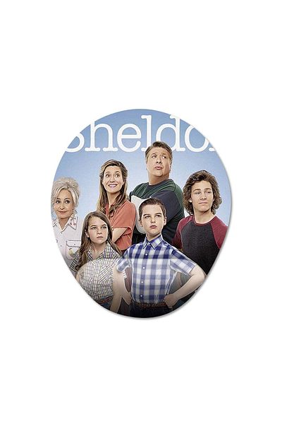 Pixxa موديل لوحة ماوس دعم المعصم من Young Sheldon - 2 بيضاوي