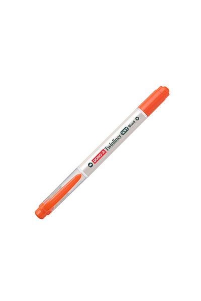 Dong-A Twinliner Soft Brush - Brush Tip Marking Pen Orange No:10
