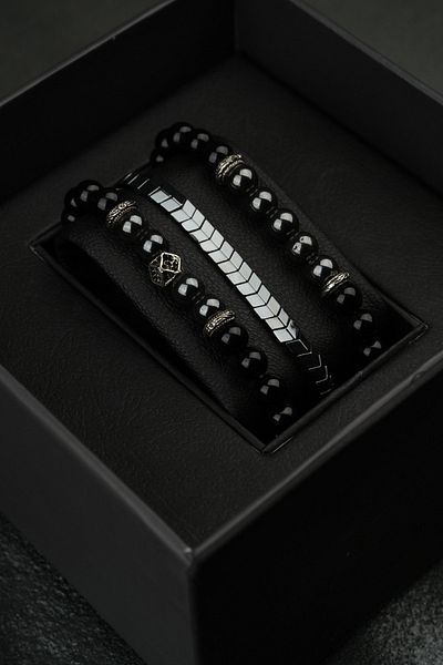 Jack Ferrero 3 Piece Men's Bracelet Set