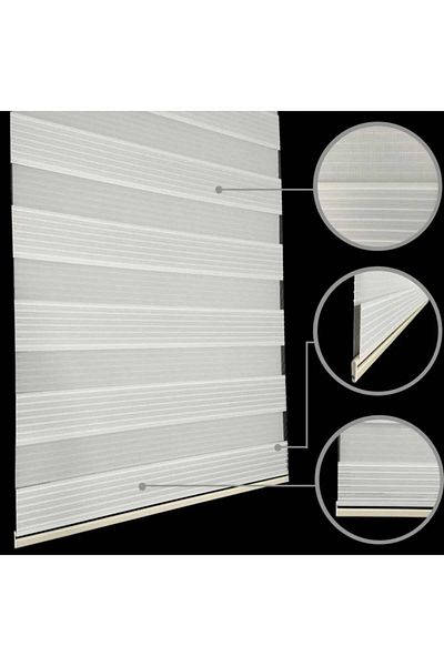 Babacan Home Design Pleated Ecru Aluminum Mechanism 230X220