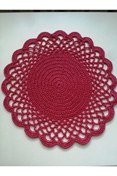 rihen's world Fuşya Rengi Amerikan Servisi Supla Sehpa Örtüsü Dekorasyon