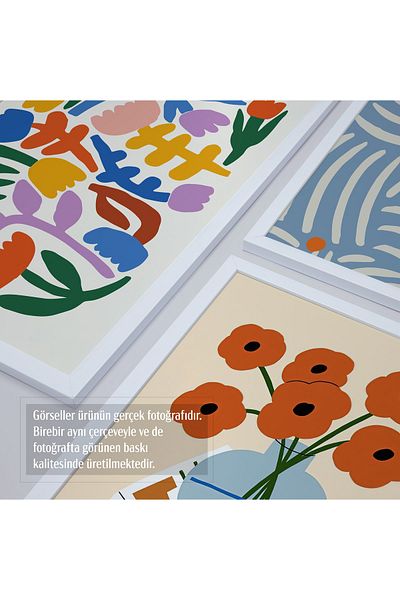 HOMEPACK Σετ ζωγραφικής 4 τεμαχίων με λευκό πλαίσιο D-006