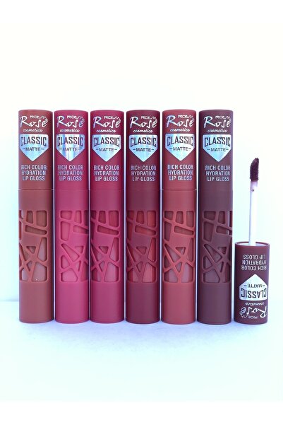 AİLY COSMETİCS Rose Classıc Matte 6'lı Ruj Serisi