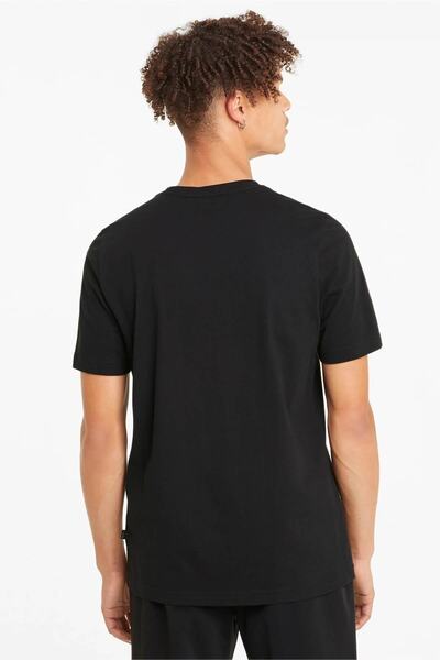 Puma Ανδρικό μαύρο μπλουζάκι Ess Logo