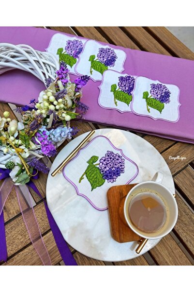 Çengelli İğne منديل كوكتيل منقوش بالكوبية مكون من 6 قطع