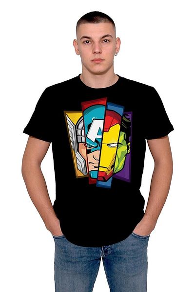 baskwear Тениска Marvel Super Heroes Унисекс тениска