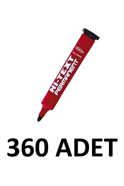 Hi-Text 360Pcs 830pb Round Nib Permanent Pen Case Pen Red