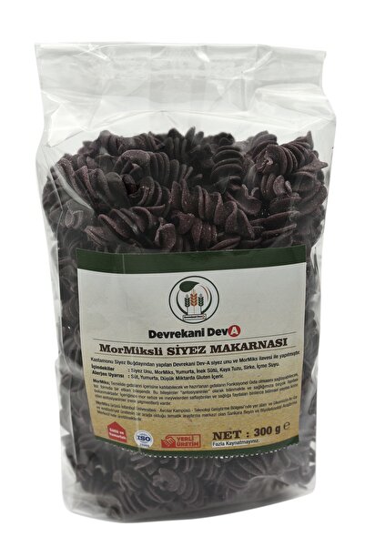 Devrekani DevA Mor Sebze Özlü Ev Yapımı Siyez Unlu Makarna Sütlü Yumurtalı 300 gr