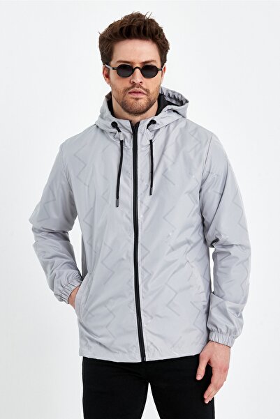 Rompasso Сірий чоловічий сезонний піджак, що не пропускає воду та вітер