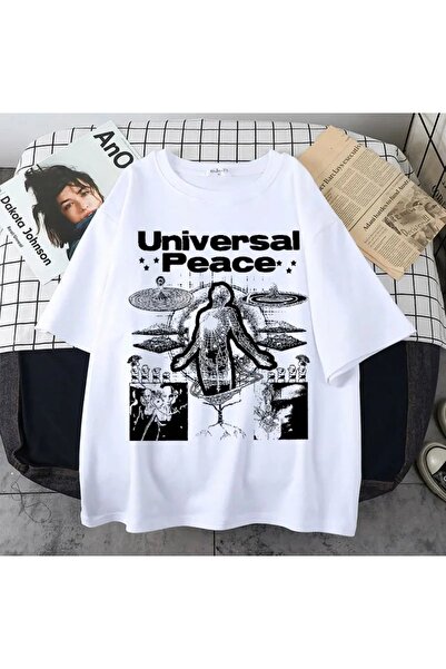 Favorim50ton Peace White T-shirt ( Unisex )
