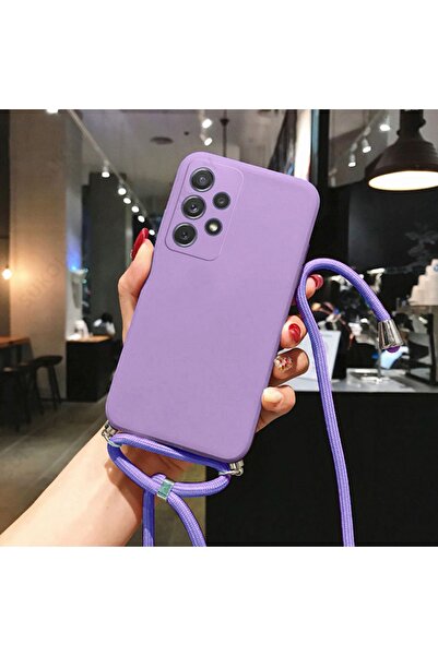 Coverzone Galaxy A81 Ve Note 10 Lite Ipli Boyun Askılı Silikon Kılıf Kadife I...