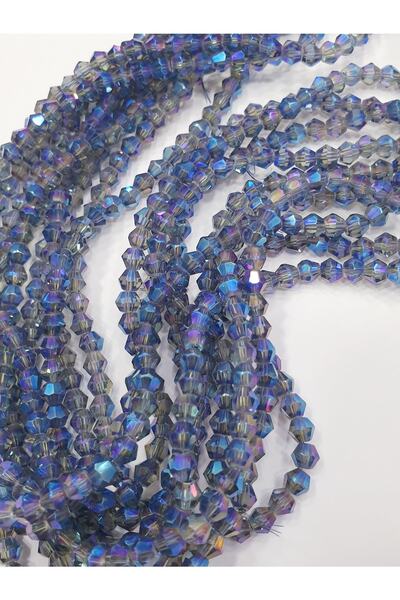 CRYSTALSHOP 4mm Pyramid Indigo Crystal Beads (10 SERIES)