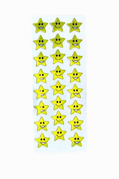 Limmy Αυτοκόλλητο Planner 16x7 cm Star Smiley Face - Ανάγλυφο Αυτοκόλλητο Σημειωματάριο (cb253)