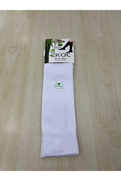 EKOL SOCK'S Дамски бели бамбукови чорапи до коляното, 6 чифта