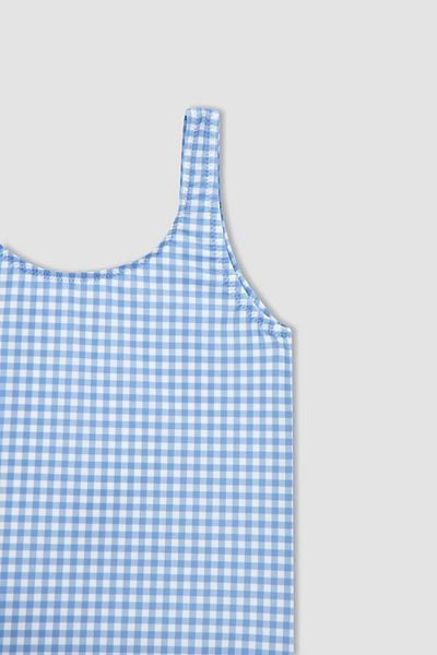 DeFacto Κοριτσίστικο μαγιό Gingham Ruffles με ελαστική υφή