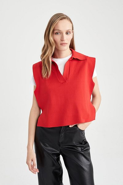 DeFacto Oversize Fit póló nyakú pulóver