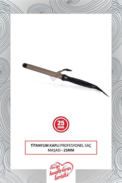 Ventoso Titanyum Kaplı Profesyonel Saç Maşası 25mm Ve Isıya Dayanıklı Maşa Eldiveni