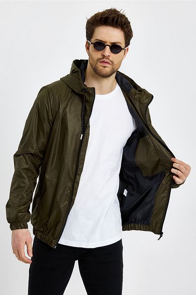 Rompasso Men's Khaki Large Size Oversize Water and Windproof Seasonal Jacket
