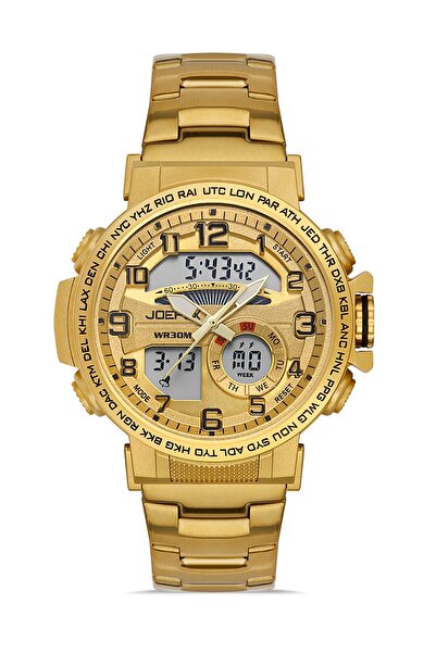 Joefox Digital Analog Çelik Kayış Unisex Kol Saati