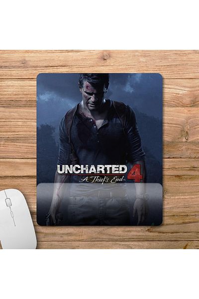 Pixxa لوحة ماوس Uncharted 4 مع مسند للمعصم موديل - 1