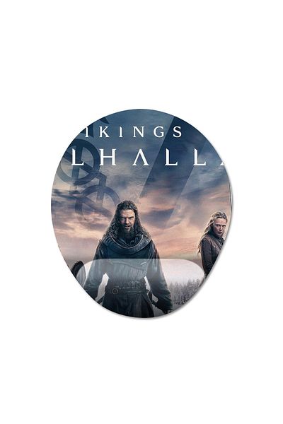Pixxa نموذج لوحة الماوس Vikings: Valhalla مع دعم المعصم - 1 بيضاوي