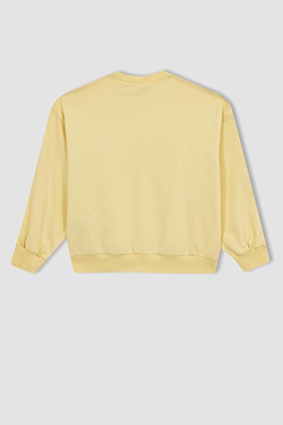 DeFacto Kız Çocuk Fiyonk Desenli Kalın Sweatshirt Z8914a623sp