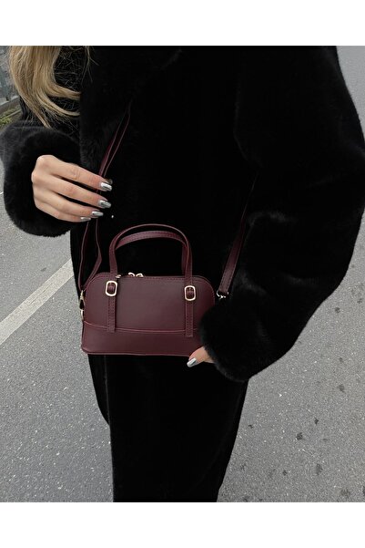Tina Laura Mini Çanta Bordo