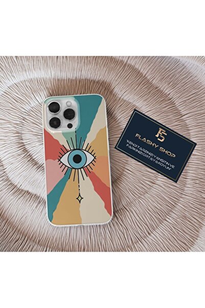 Flashy Shop Huawei P30 Lite Uyumlu Göz Tasarımlı Şeffaf Kılıf