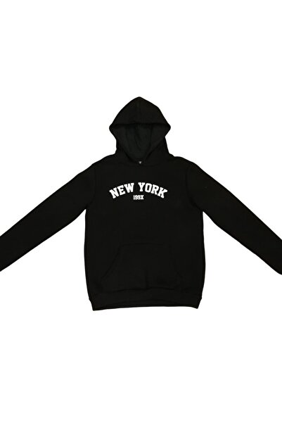 MonCherry Детска зимна, памучна, с качулка, с качулка New York Sweatshirt
