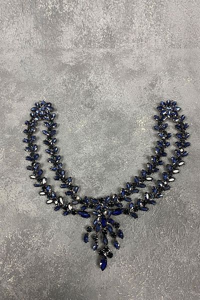 Hobigram Accesoriu pentru păr de mireasă model Naomi bleumarin – coroană, piatră de cristal, model elegant, coroană de mireasă – coroană