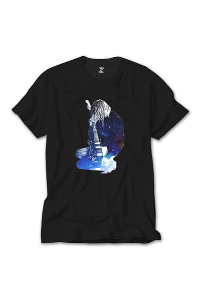 Z zepplin Tricou negru Nirvana Kurt Cobain Galaxy
