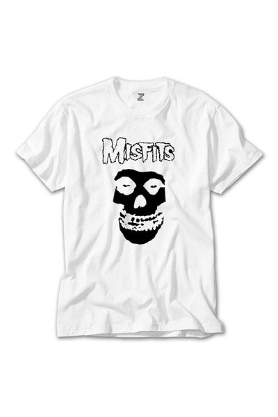 Z zepplin Misfits Skull Λευκό T-Shirt