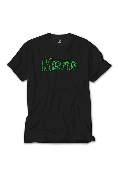 Z zepplin Misfits Logo Πράσινο μαύρο μπλουζάκι
