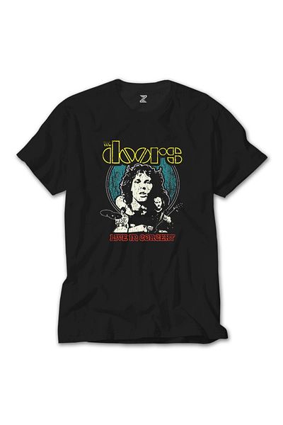 Z zepplin Μαύρο T-Shirt The Doors Live In Concert