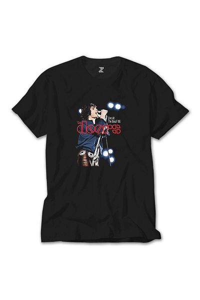Z zepplin The Doors In Concert Concert Μαύρο T-Shirt