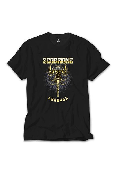 Z zepplin Μαύρο T-Shirt Scorpions Forever
