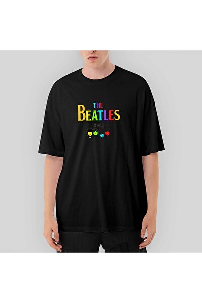 Z zepplin Tricou alb supradimensionat The Beatles Rainbow